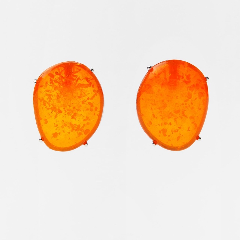 Zara limited edition solid colour stud earrings you cannot miss
